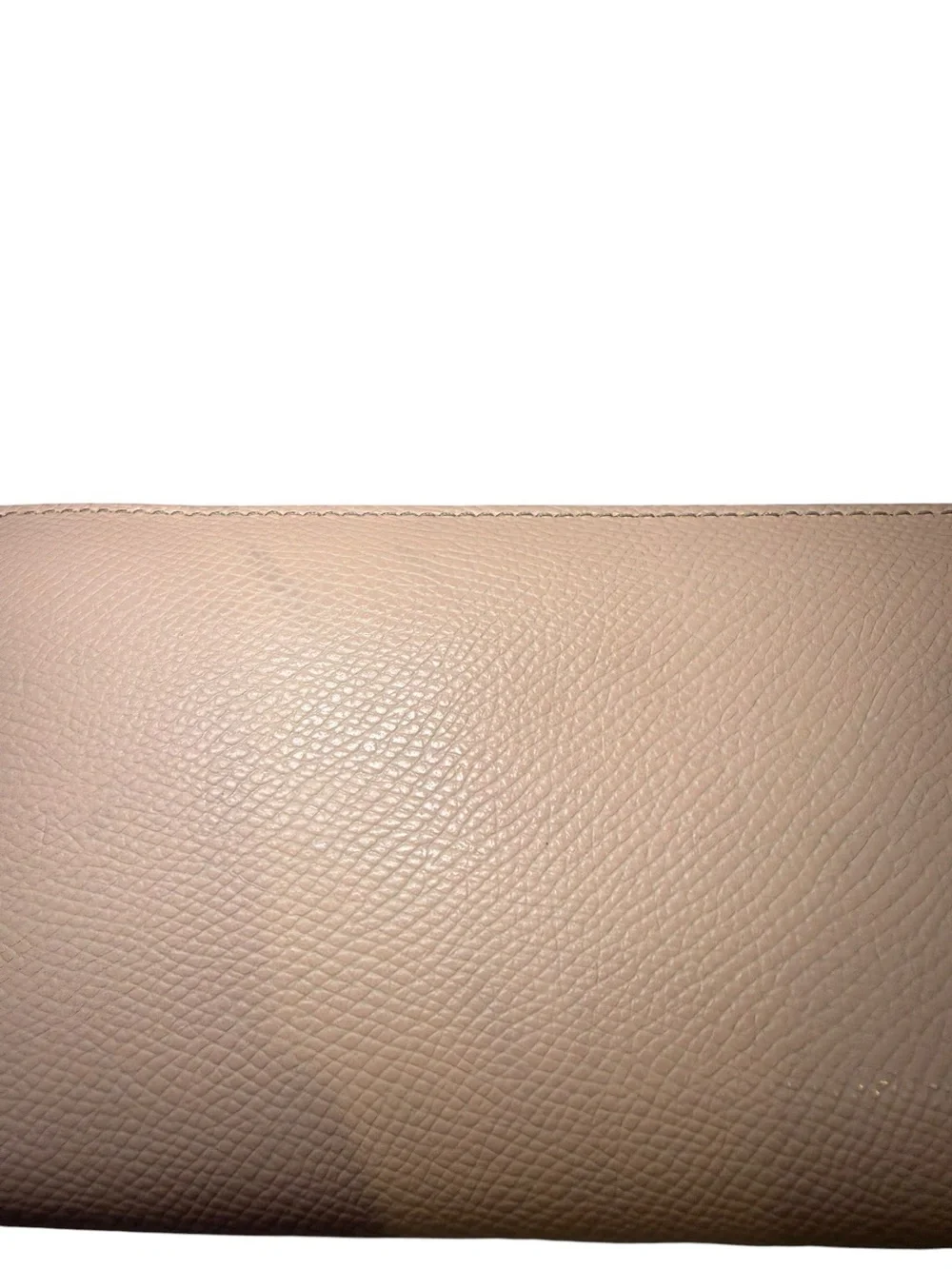 Coach Accordion Zip Wallet in Colorblock Pebble Leather - Pink / Light Gray